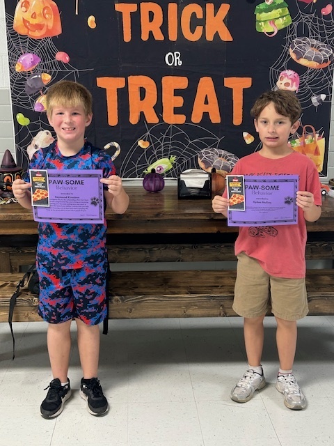 Raymond and Ayden earned a Pawsitive office referral