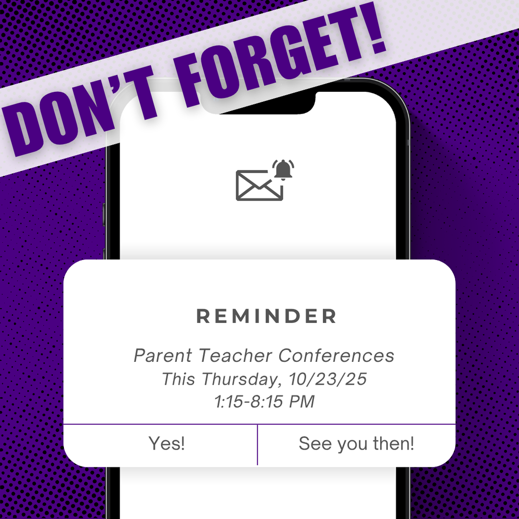 save a reminder Parent Teacher Conferences 10.23.25