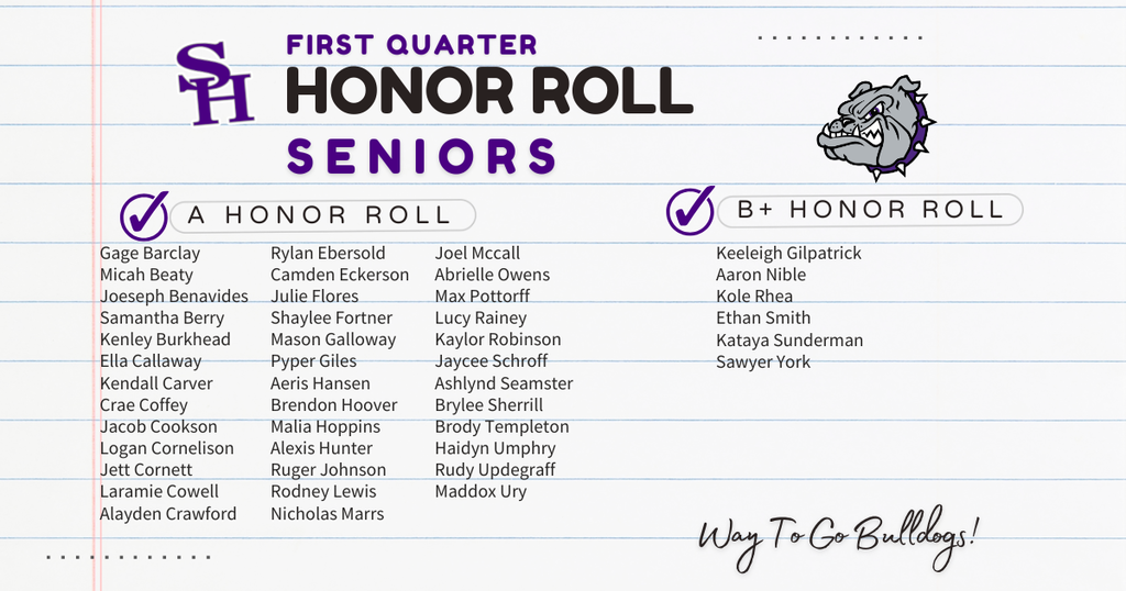 Q1 HONOR ROLL HS SENIORS
