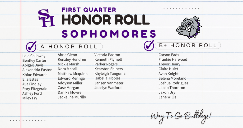 Q1 HONOR ROLL HS SOPH
