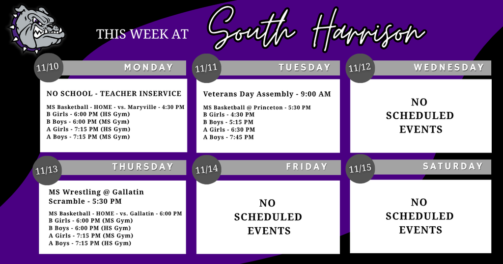 This week at South Harrison