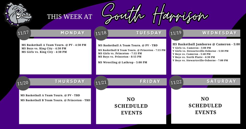 This week at South Harrison