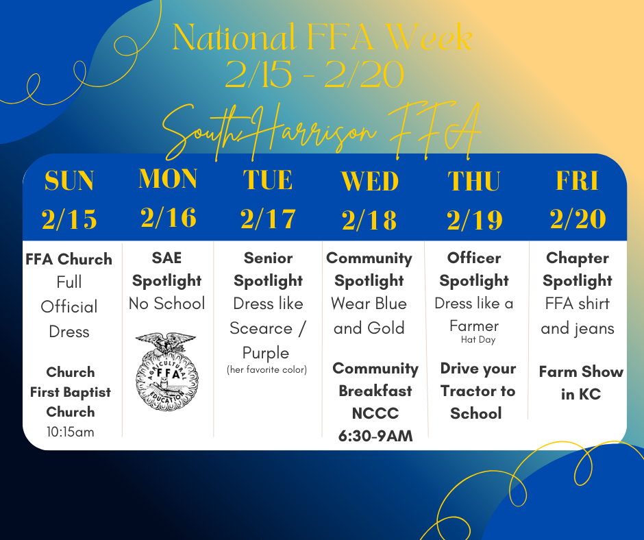 2026 FFA Week Calendar 
