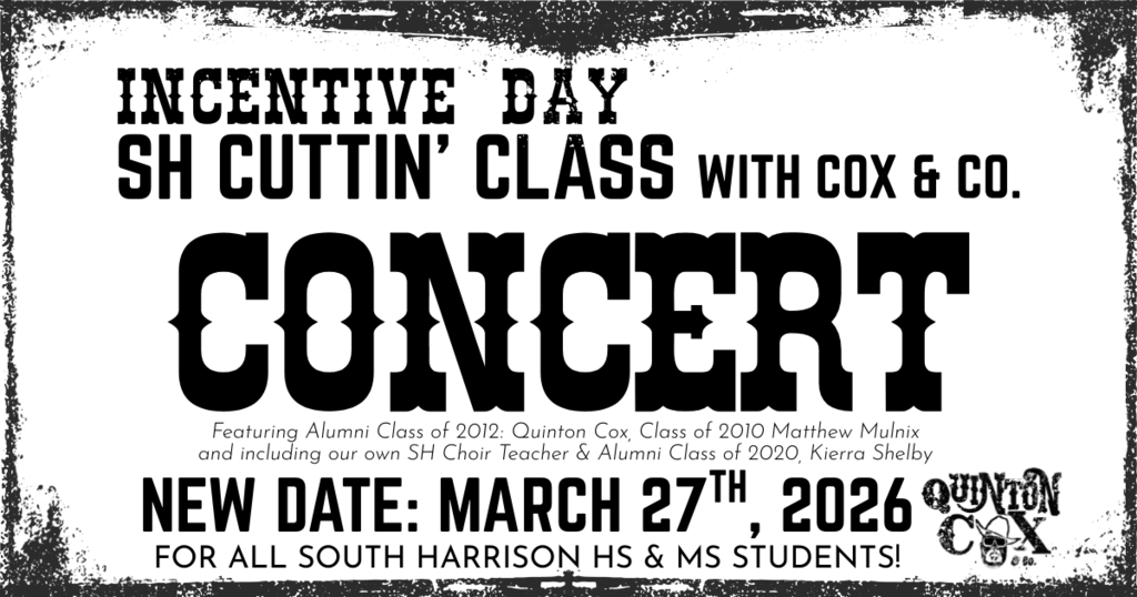 Cutting Class with Cox & Co Incentive Concert postponed, new date will be March 27th 2026
