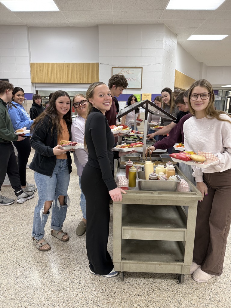 Kenley, Alivia, Ella, and Kataya look forward to burgers for lunch