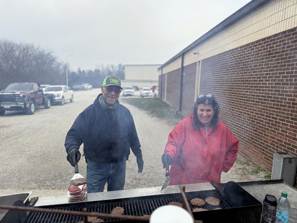 Harrison Co. cattlemens grill burgers for South Harrison today