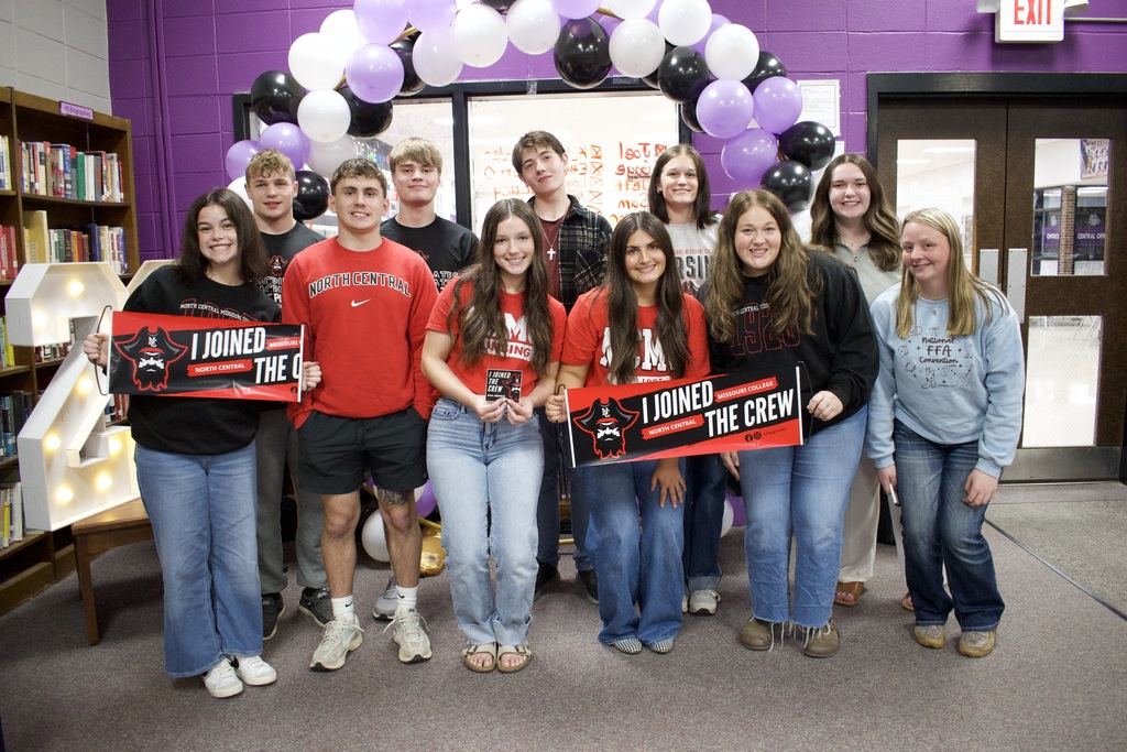 Decision Day photo includes North Central Missouri College commits. 