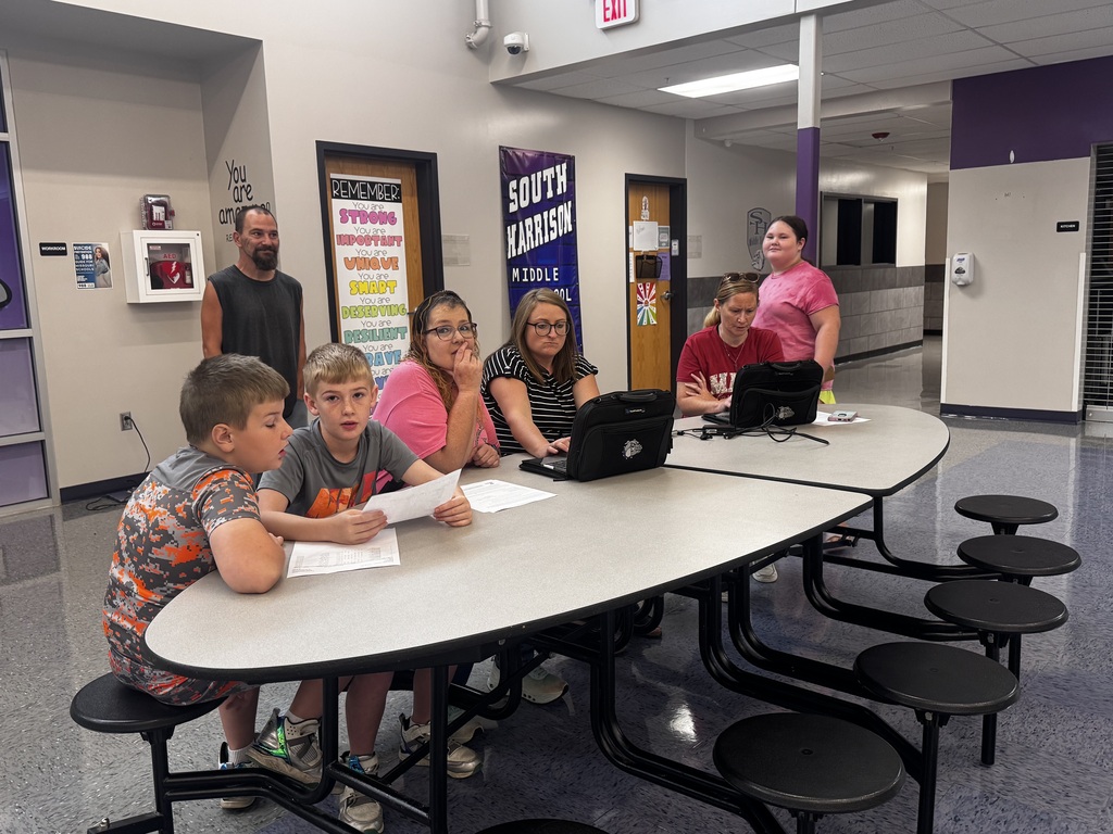 Computers are available to complete online registration