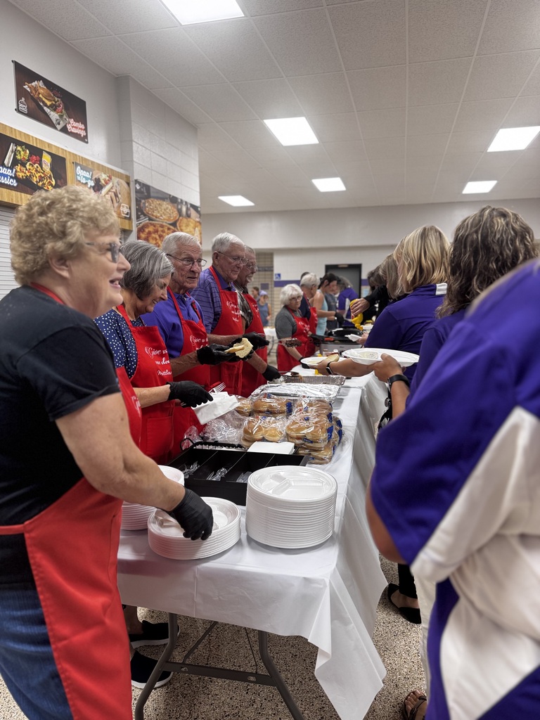 A lunch spread provided by First Baptist Church for teachers and staff.