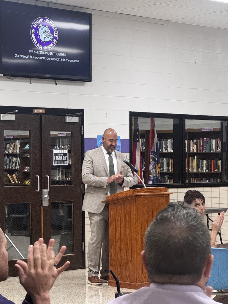 Dr. Estes welcomes school staff as they begin preparing for the upcoming school year.