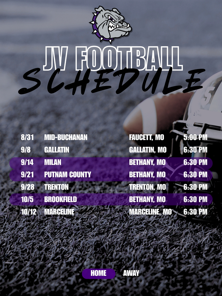 JV Football Schedule