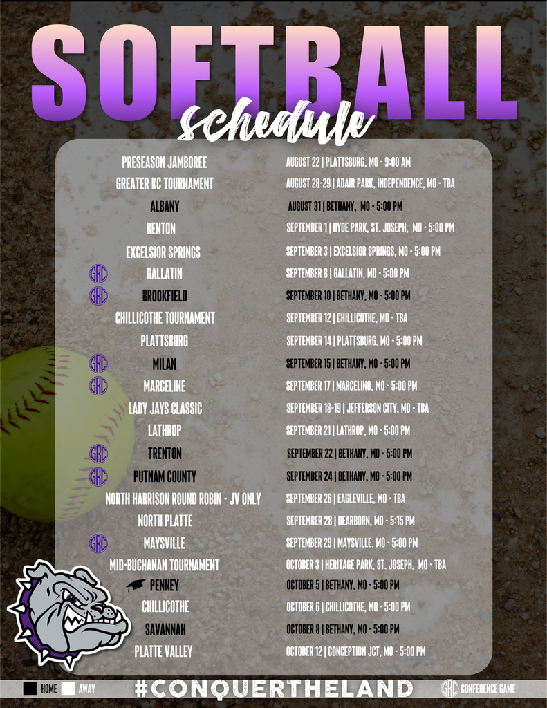 Varsity/JV Softball Schedule