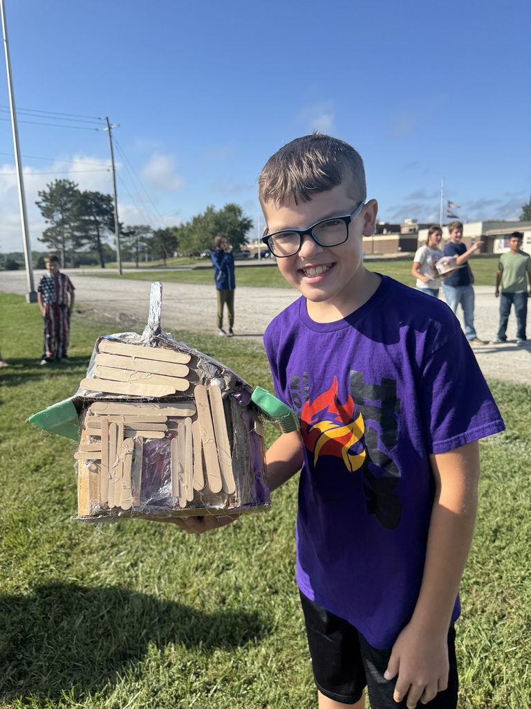 Mr. Bottcher middle school science students designed and built houses they thought could survive hurricane winds and rain. They had to think about the shape of the house, how to keep the roof on and how to protect it from wind and rain. They tested them with a leaf blower and watering cans!
