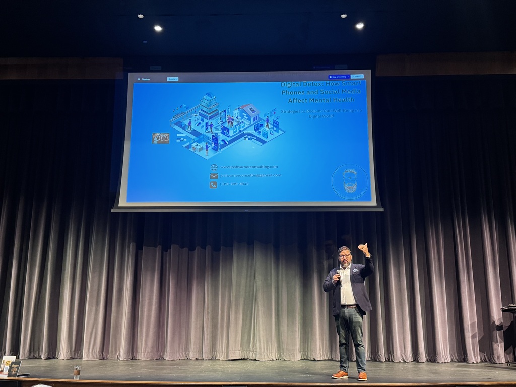 Keynote speaker, Josh Varner, led presentations on building connections, brain functions, THRIVING as an educator, and the need for a digital detox.