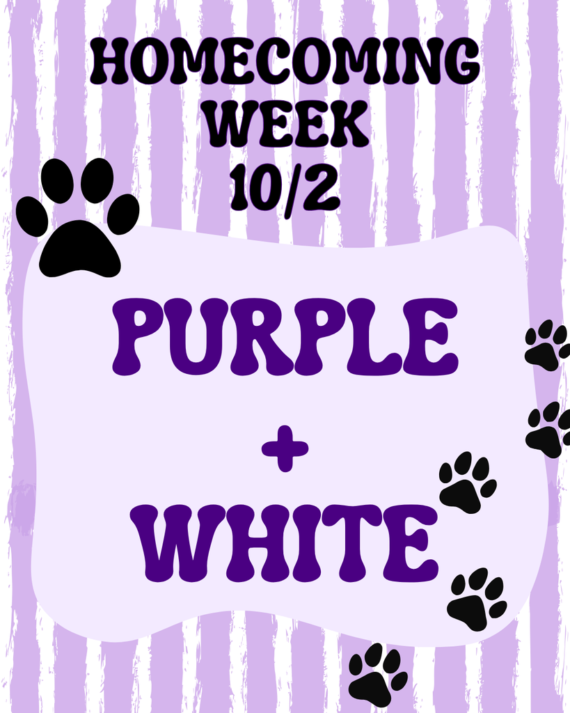 Friday: purple and white