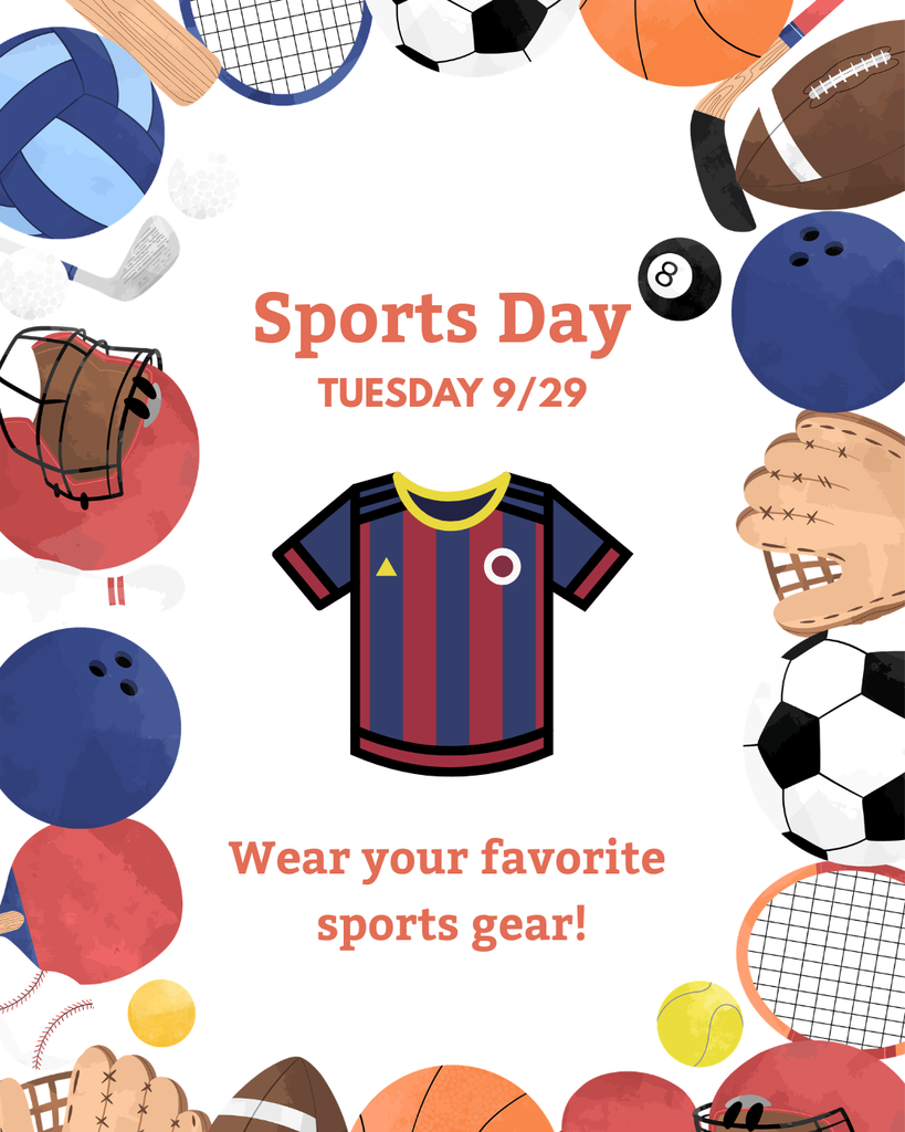 Tuesday dress up day is sports day