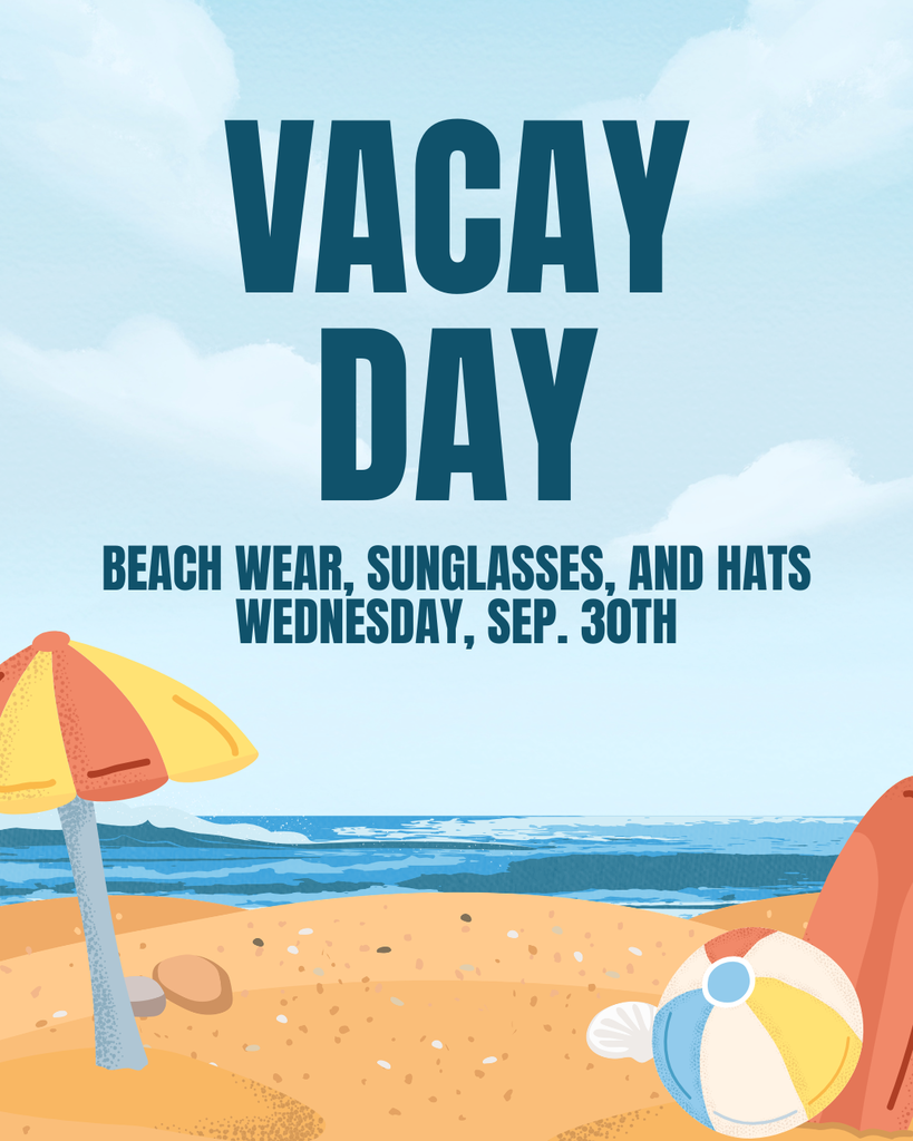 Vacay Day on Wednesday sep. 30th