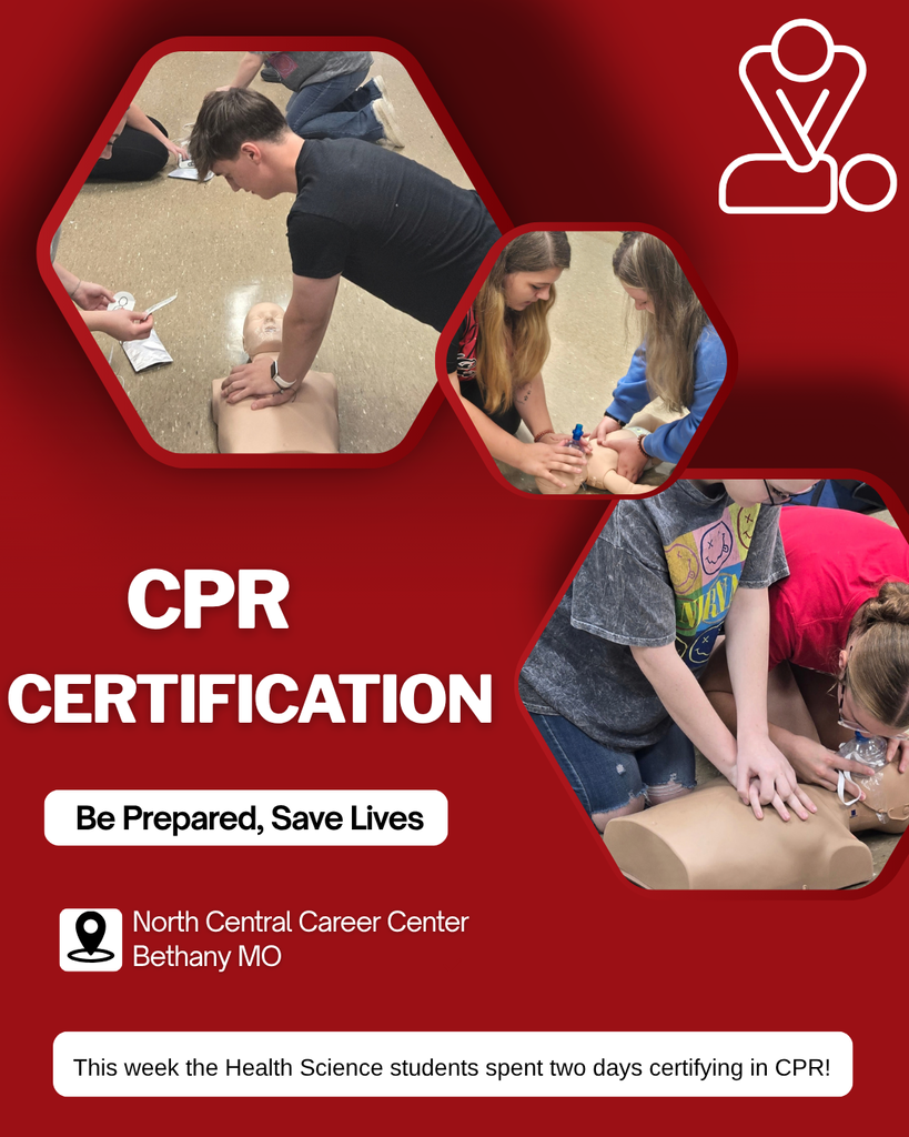 North Central Career Center Health Science students spent two days certifying in CPR!