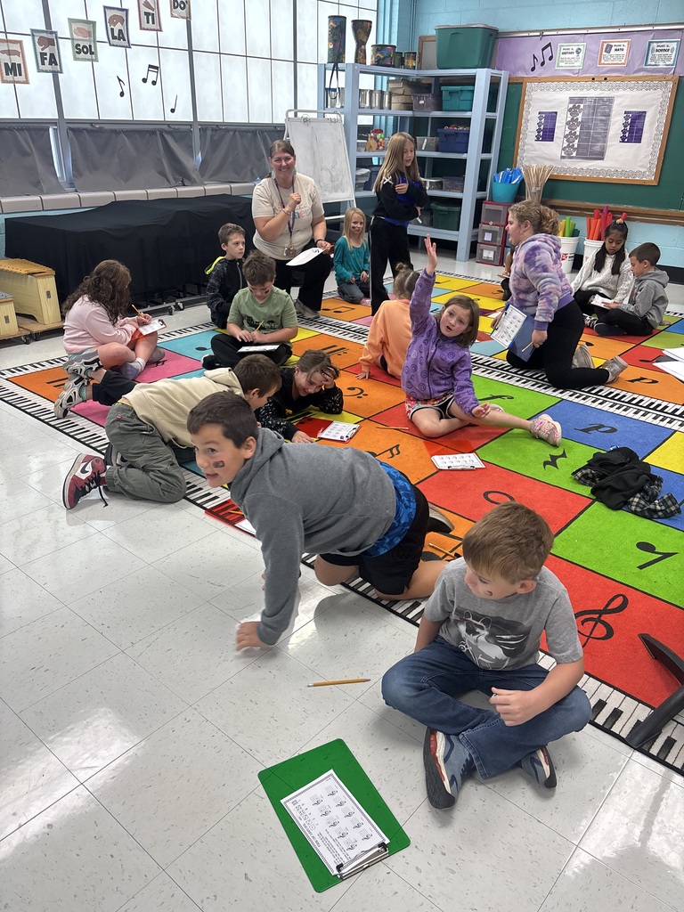 Students in music class