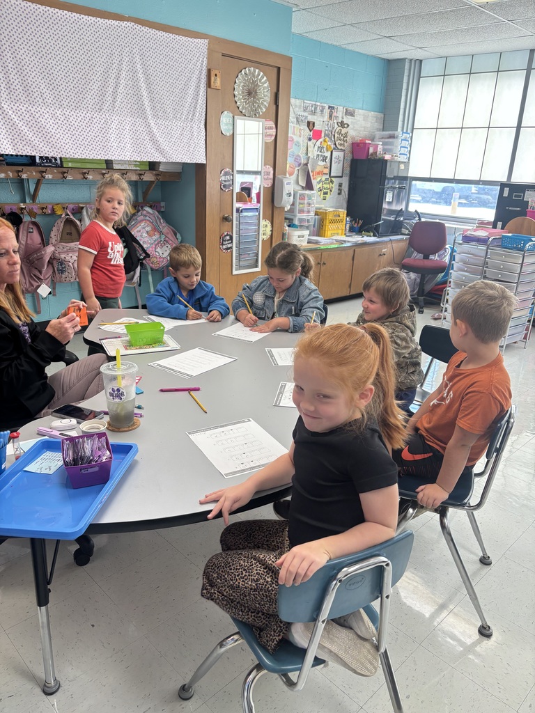 First grade students during math activity