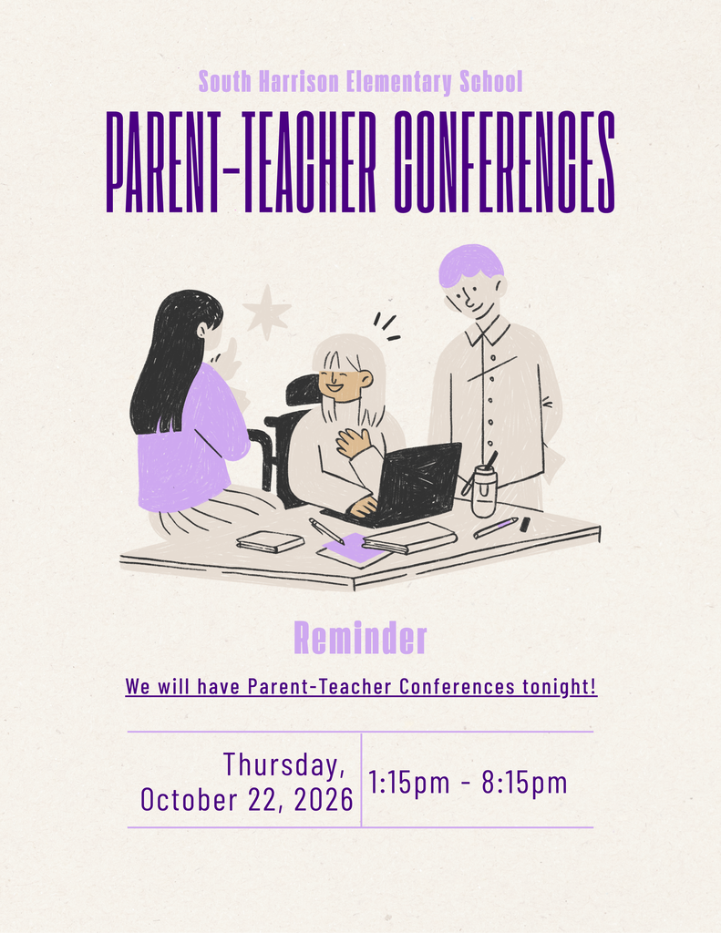 parent teacher conferences on thursday october 22, 2026 from 1:15-8:15