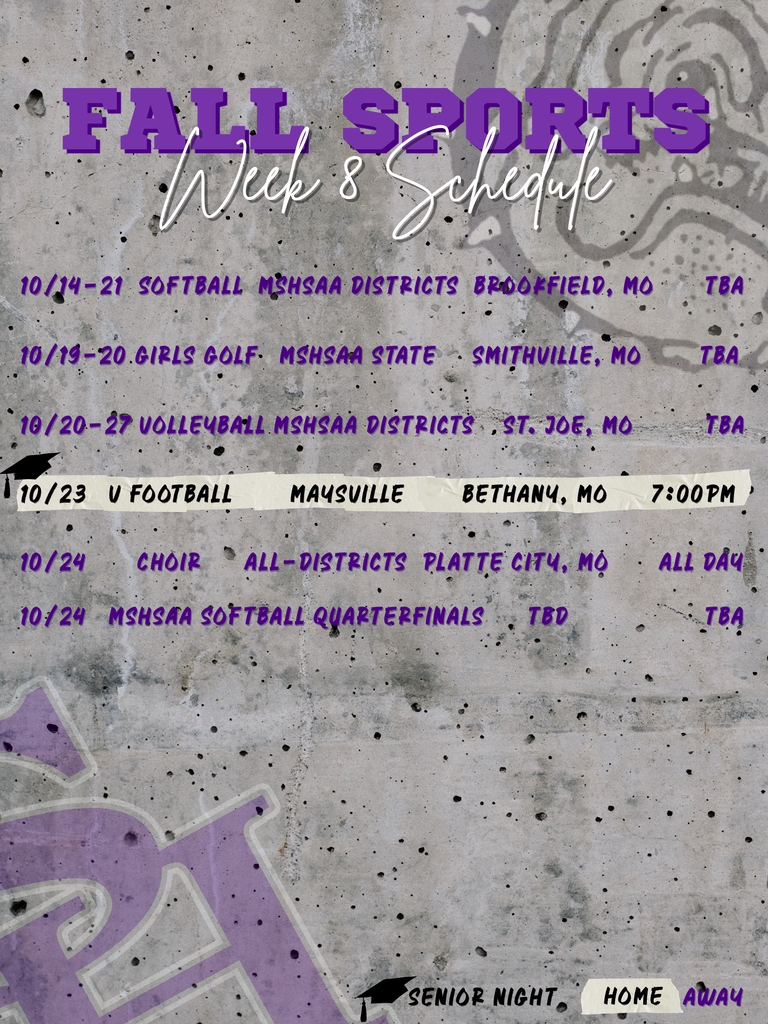 Week 8 Schedule