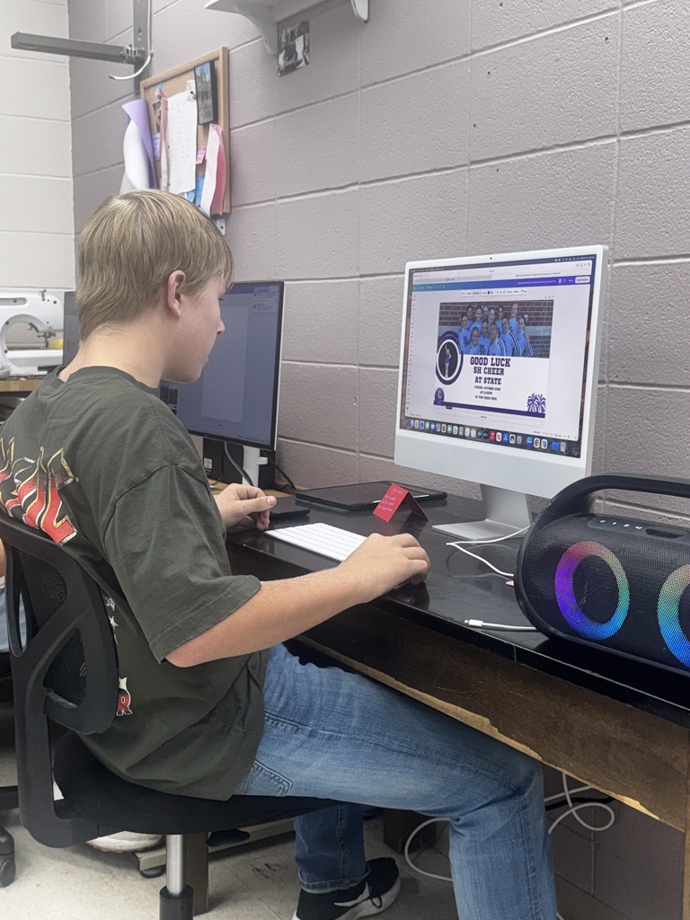 Jansen VanMeter, athletics page manager working hard