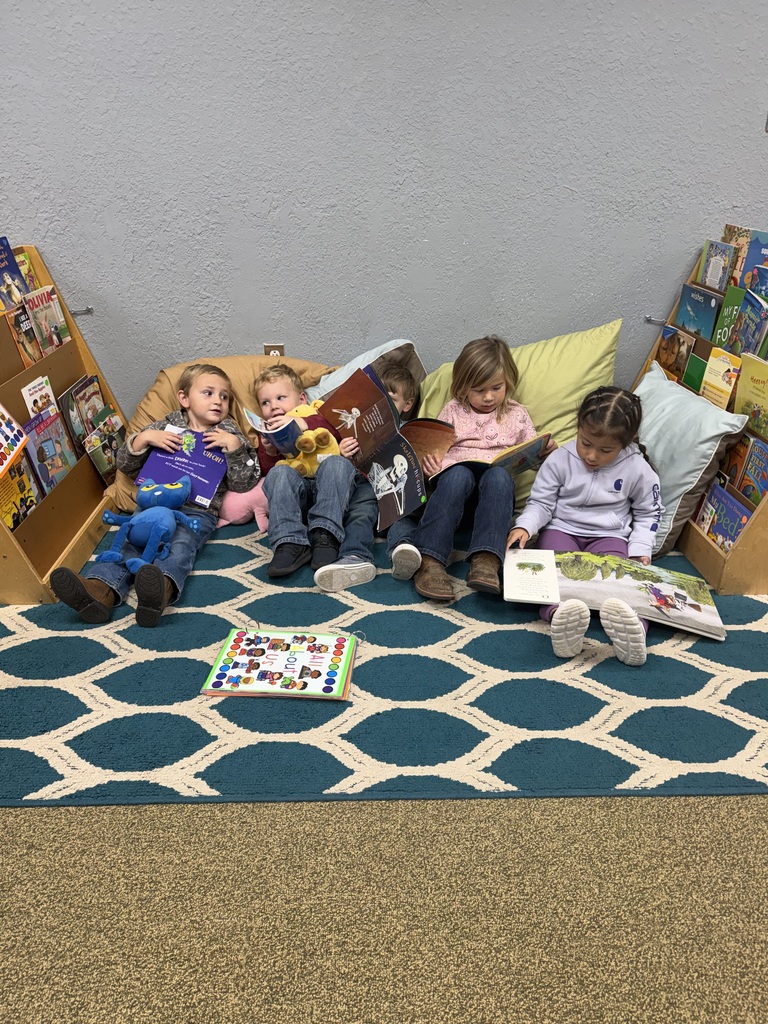 students reading