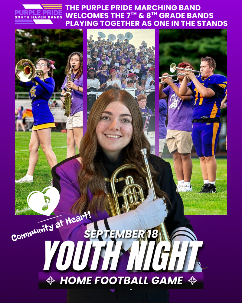 September 18 is Youth Night at our home football game