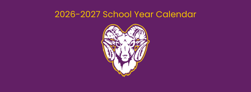 2026-2027 School Year Calendar, Ram Logo