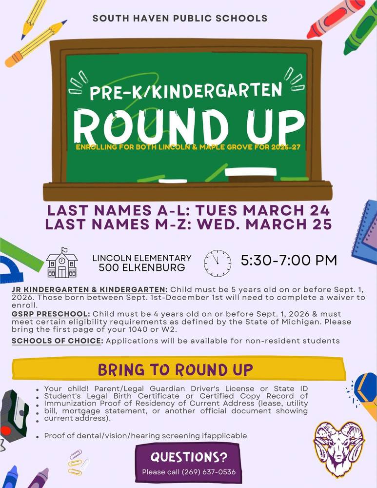 Kindergarten Round-Up 2026
