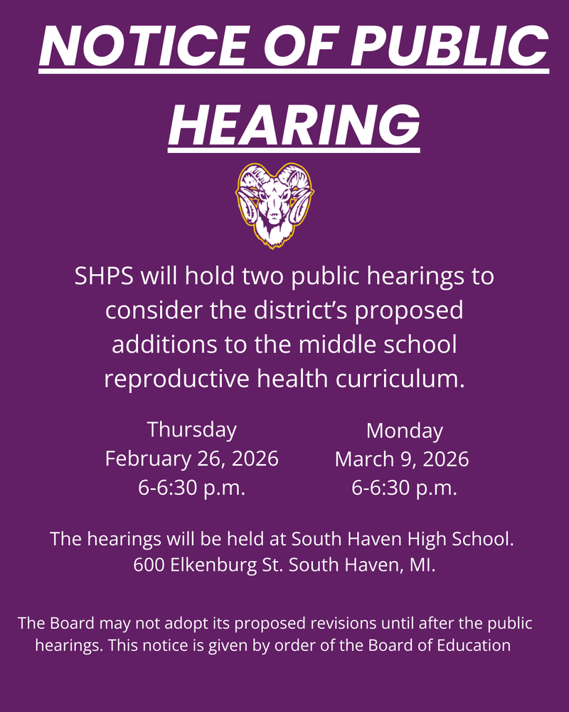 Notice of Public Hearing
