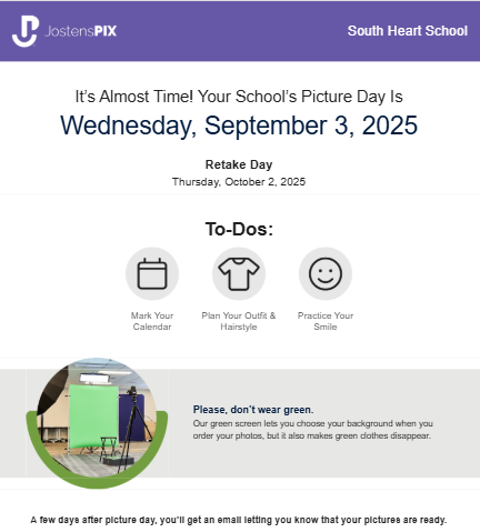Picture Re-Take Day Flyer 2025