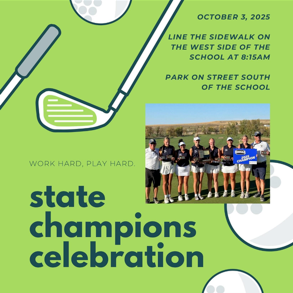 State Golf celebration flyer