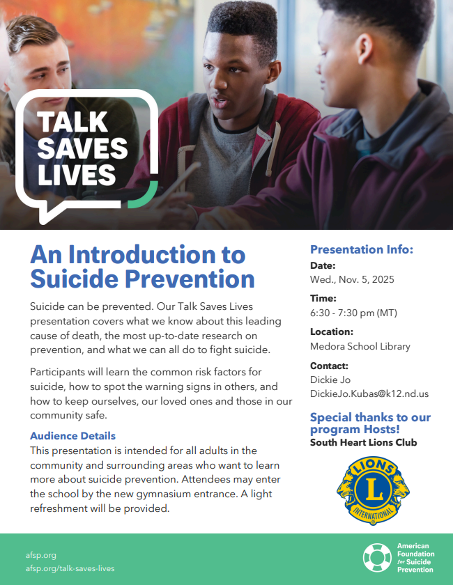 Suicide Prevention Presentation Flyer