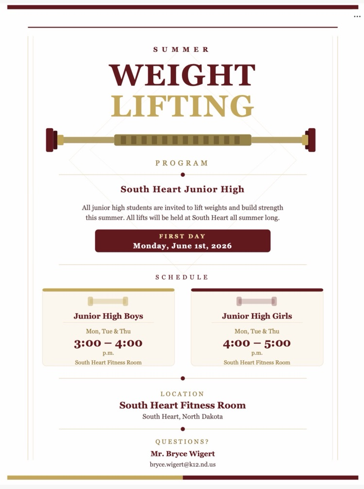 junior high weights