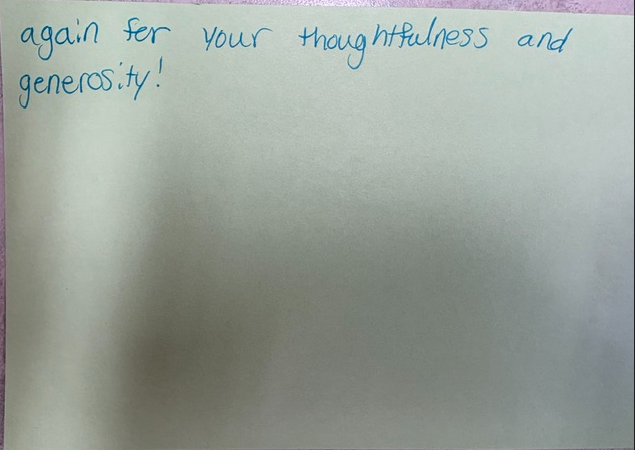 Thank you letter part 2