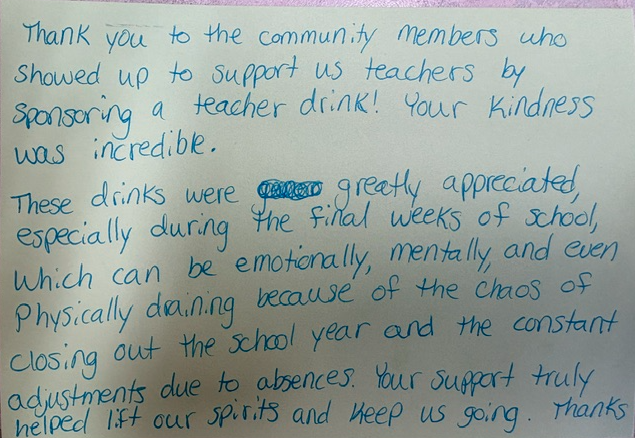 Thank you letter part 1