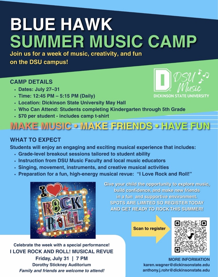 DSU music camp flier