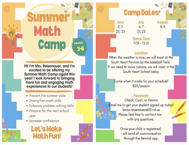summer math camp flier