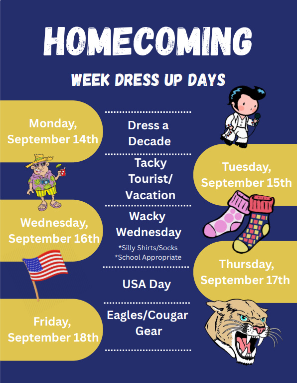 2026 JH/HS Homecoming Dress up Days