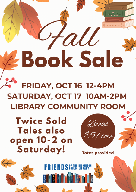 Public Library Fall Book Sale Flyer