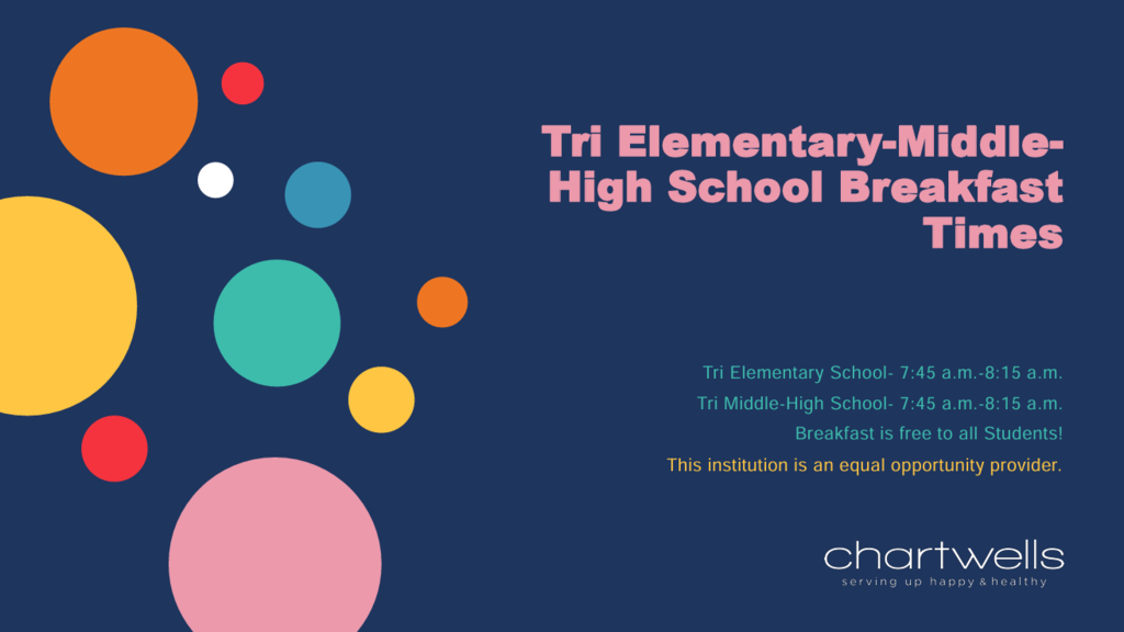 Chartwells Breakfast Times 2025-26