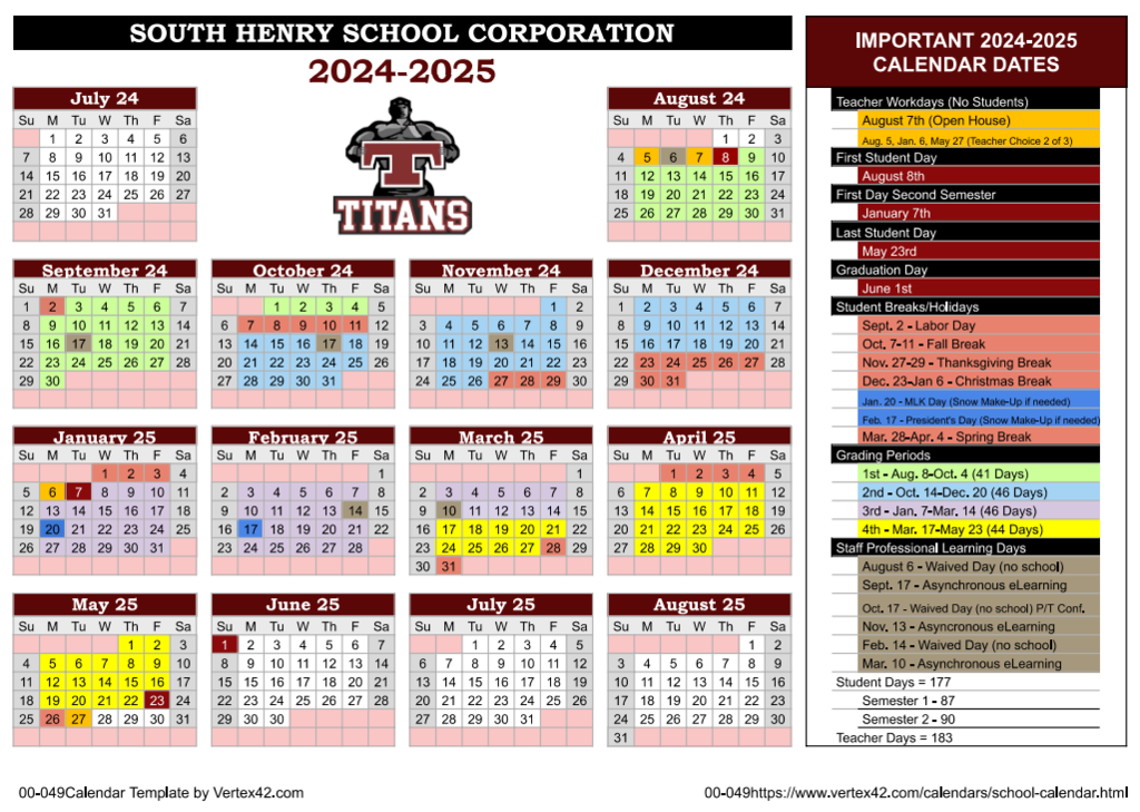 2024-2025 Corporation Calendar