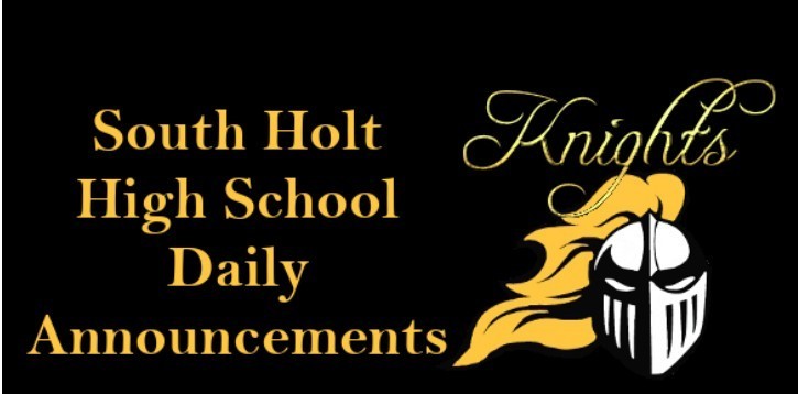 South Holt Daily Announcements  2/12/2026