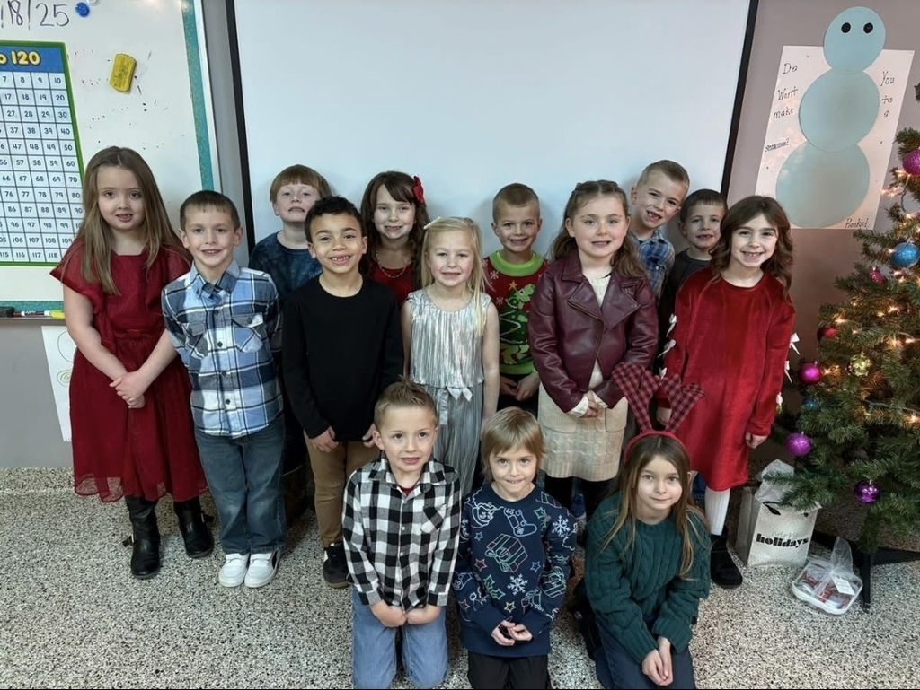 1st grade class at the Christmas concert