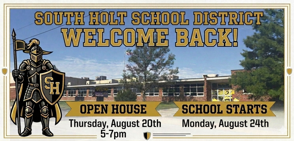 Open House is on August 20th from 5-7pm and school starts on Monday, August 24th