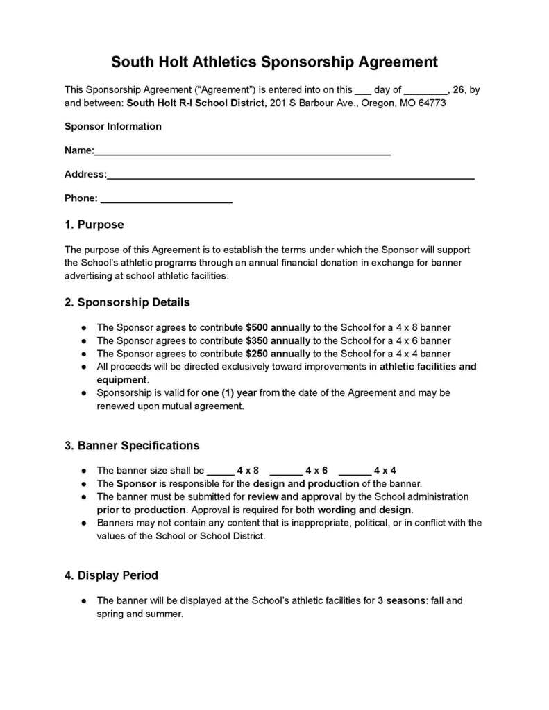 Agreement Page 1