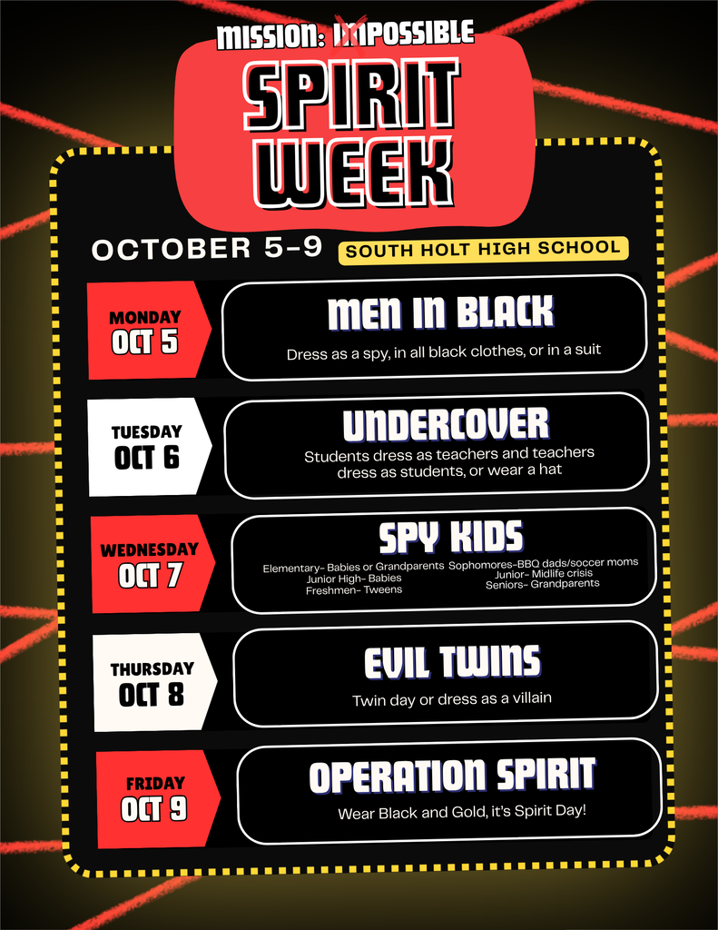 spirit week days