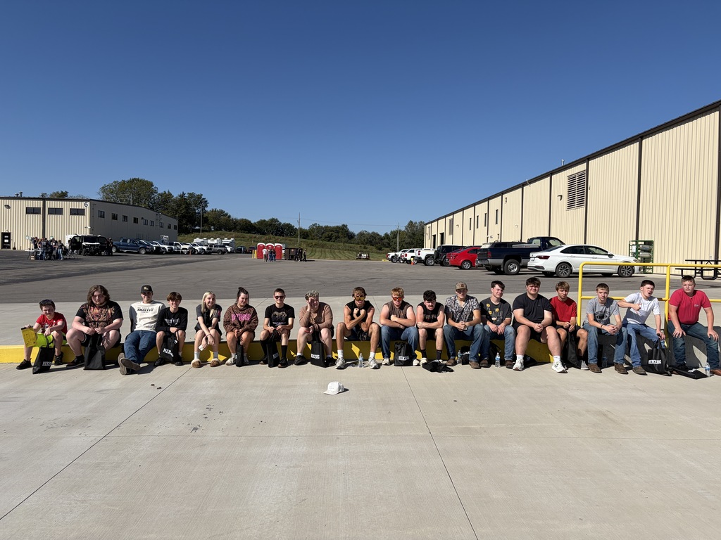 students pose